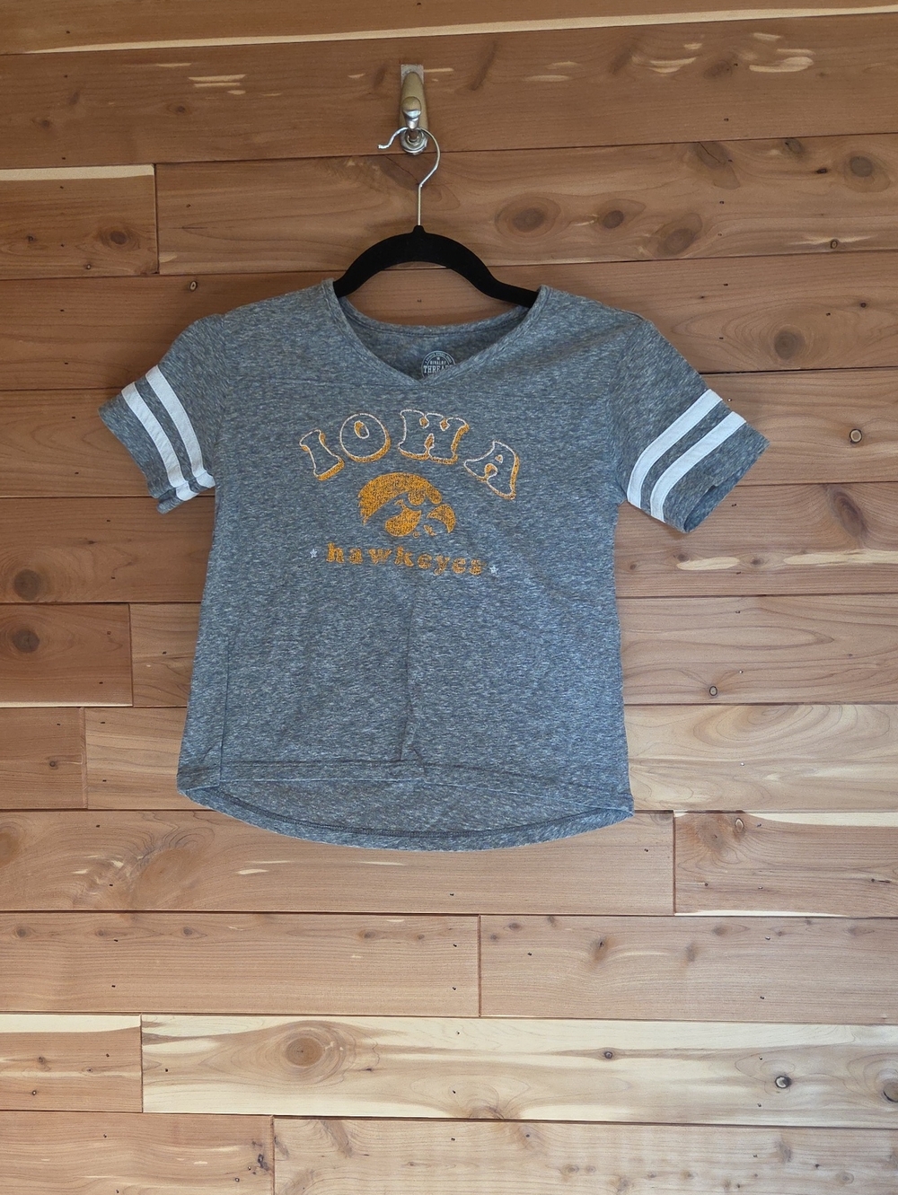 Rivalry Threads Gray and Gold Iowa Tee